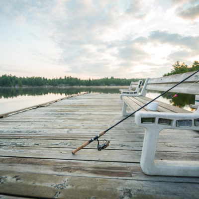 fishing off the dock at the toque