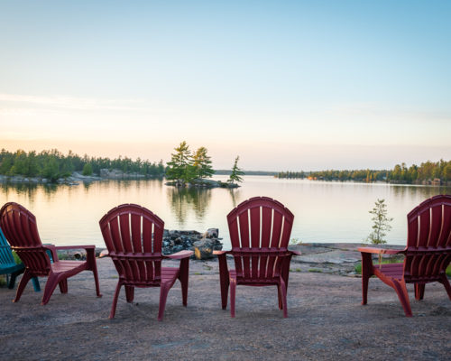 chairs in front of the french river